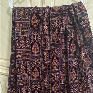 Elegant mehron and Brown full embriodery velvet shawl